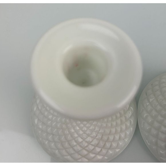 WESTMORELAND Authentic Milk Glass Set of 2 Hobnail Candle Holders White Home - Picture 7 of 12